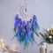 Dremisland Led Traumfänger Mond Handgefertigt Dreamcatcher Bastelset Traumfänger Kinder Blau Lila Federn Wandbehang Ornament für Zuhause Schlafzimmer Wanddekoration Handwerk Geschenk