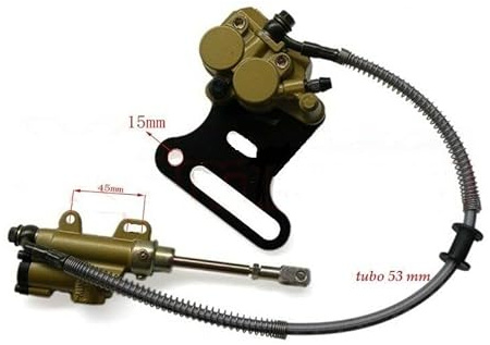 BLOCCO COMPLETO FRENO IDRAULICO POSTERIORE PER PER PIT BIKE DIRT BIKE