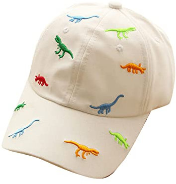 SoonerQuicker Cap Kinder Jungen Mädchen Cap Kinder Dino Sonnenhut Kinder Blumen Cap Kinder Tiere Verstellbar Basecap Kinder Schirmmütze Baby Junge Cappy Kinder Jungen Mütze Mädchen Sommer