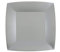 Santex - 10 Assiettes Carton Bio CARRÉES 23CM Argent