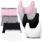 Sunvivid Sport BHS für Mädchen Baumwolle Kinder Einsteiger-BHBustier Unterwäsche Geeignet Sportunterwäsche Basic Top Crop, 7-12 Jahre (4er/8er Packung)