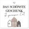 Interluxe Schild aus Metall 20x20cm - Das schönste Geschenk ist gemeinsame Zeit - Häuschen Spruch Dekoration Scandi Nordic Modern