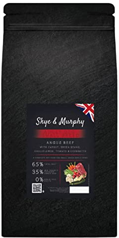 Skye & Murphy Small Breed Dry Dog Food Superfood 65 Blend - Angus Beef (2kg) Grain Free Dog Food with Sweet Potato, Beans, Beet Pulp and Added Omega 3