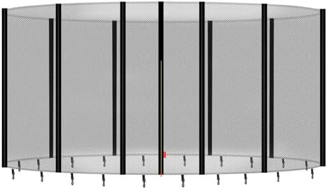 Baunsal® Trampolin Sicherheitsnetz Ø 487 cm (JS+EXD-M) für 10 Netzstangen Netzhöhe 180 cm Ersatzteile Trampolin Netz Trampolin Schutznetz Kinder Trampolin Ersatznetz Trampolin Outdoor