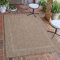 Carpetsale24 In- & Outdoor Teppich Wetterfest 240 x 340 cm Sisal Optik Braun - Teppich Waschbar, Wasserfest, Pflegeleicht und Flachgewebe - Ideal für Balkon, Garten, Terrasse und als Küchenteppich