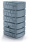 Serbatoio per Acqua Piovana Tower Stone 500L | 58,3x77,5x130 cm | 4 Punti di Attacco | Incluso Rubinetto e Sistema di Raccolta Acqua | Cisterna da Giardino | Colore Grigio Design Moderno