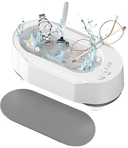 SOARFLY 45000Hz Ultraschallreinigungsgerät Ultraschallreiniger, 550ML Ultraschallreinigungsgerät Brille Mit 3 Zeitfunktionen, Ultraschall Brillenreinigungsgerät für Uhren, Gläser, Ringe