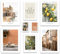ARTFAVES® Set di poster - LA DOLCE VITA ITALIA - decorazione da parete in più parti Soggiorno e camera da letto - 8 quadri da parete moderni Mediterraneo, Toscana, verde, terracotta - senza cornice
