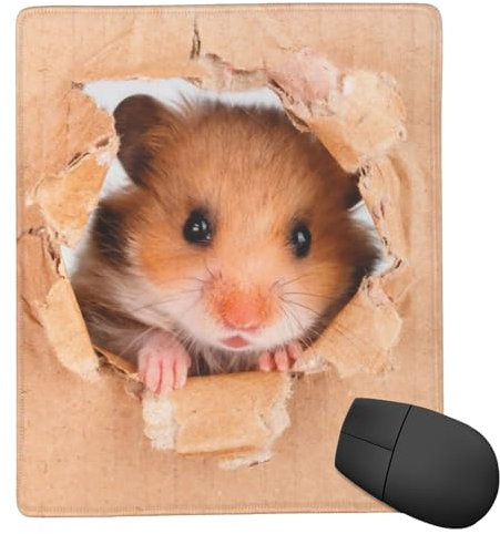 VducK Mauspad für Damen und Herren, Computer-Mauspads, 17,8 x 22,9 cm, lustiger Hamste-Druck, Mauspad für Laptop, kabellose Maus, Zuhause, Büro, Reisen