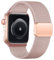 Correa elástica magnética para Apple Watch 44mm 42mm 45mm 49mm Mujeres Hombres，Brazalete de nylon trenzado correas deportivas de repuesto para iWatch ultra 2/ultra Series 9/8/7/6/5/4/3/2/SE,Rose foncé