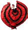 OTMYIGO Erwachsene Bauchtanz Rock Weibliche Spanisch Flamenco Rock Frauen Zigeuner Bauchtanz Kostüme Ballsaal Big Swing Kleid,Red 540°,L