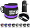 BEAR GRIP - Ankle Straps for Cables with New Fleece Design - Strong Closure, Double Stainless Steel D-Ring, Adjustable Neoprene - For Men & Women (Purple - Single)