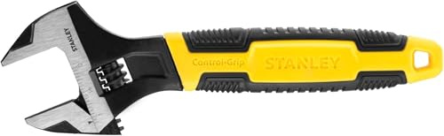 STANLEY MAXSTEEL Adjustable Wrench 30 x 200 mm Protective Phosphate Finish and Ergonomic Bi Material Handle 0-90-948 (Pack of 5)