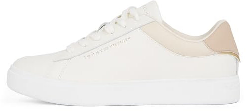 Tommy Hilfiger Damen Court Sneaker Essential Low Top, Beige (Sugarcane), 38