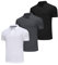 Djtnzdm Mens Polo Shirts Function Short Sleeve Breathable Golf Gym Polo for Men Quick Drying Basic Summer Tops Multipack XL Black Grey White