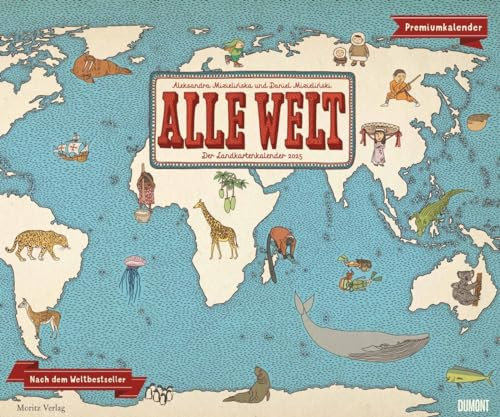 Alle Welt - Kalender 2025 - DUMONT-Verlag - Landkarten-Kalender - Kinder-Kalender - Wandkalender - 60 cm x 50 cm