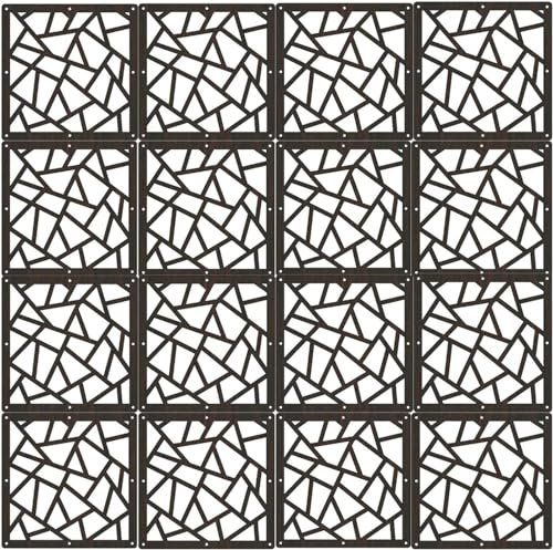 Raumteiler, Hängender Raumteiler, Trennwand, quadratischer Schnitzmuster-Wohnzimmer-dekorativer Wand-Wandschirm, Schlafzimmer-Hotel-Dekoration. Geröll hängende Raumteiler-Paneele (Color : Black, Siz