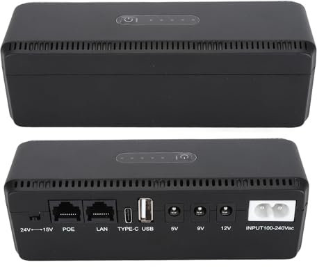 USV Batterie Backup, 8800 MAh Unterbrechungsfreie Stromversorgung für Überwachungskamera, POE 15 V 24 V Anschluss, USB 5 V 9 V 12 V Ausgang, USB Schutz mit Batterie Backup