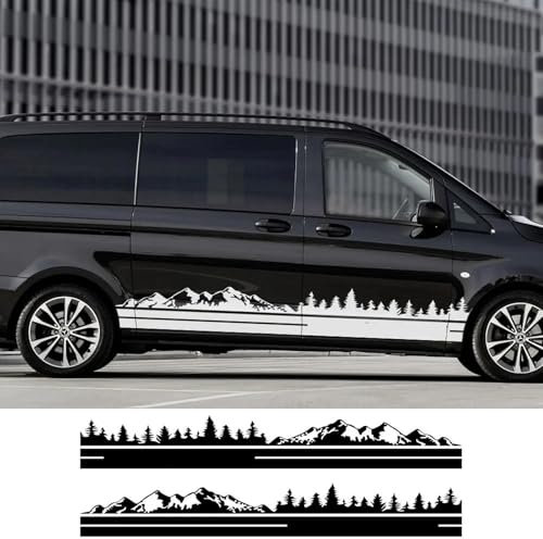 LYABYT Autoaufkleber Camper Van Vinyl Aufkleber Auto Tuning Zubehör, für Mercedes Benz Vito V Klasse Viano W638 W639 W447 Marco Polo EQV