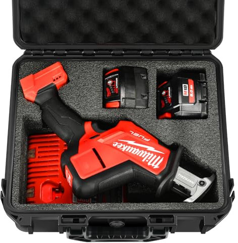 Case for Milwukee Hackzall Saw zall - Tool Bag for Milwaukee M18 Fuel Cordless One-Hand Sawzall Reciprocating Saw Kit, Waterproof Box for Milwaukee Hackzall 2719-20/2625-20/Battery Charger (Case Only)