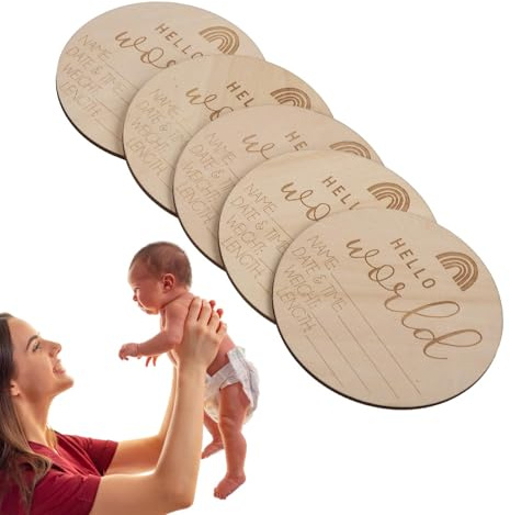 Schild für Neugeborene – Schild zur Geburt und Mutter | Holzschild für | Baby-Ankündigung, Anzeigetafel, Baby-Denkmal aus