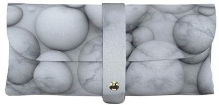 ESNAIUVCD 3d Marble Print Portable Leather Glasses Case,Premium Protective Unisex Glasses Case For Travel & Daily Use,Elegant Accessories