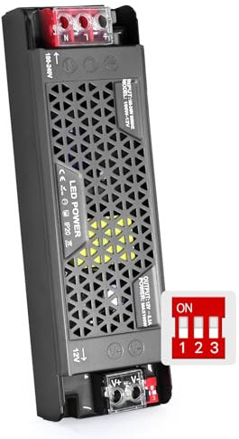 BRIMETI Transformateur LED 220V 12V 100W Alimentation Dimmable Basse Tension Driver 220V AC à 12V DC 8.3A Ultra Mince Convertisseur Transfo Constante Intérieur Transformateur pour LED Bande Lumineuse