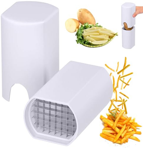 Potato Chipper - Durable Stainless Steel French Fry Cutter, Easy-to-Clean Vegetable Slicer for Potatoes, Carrots, and Onions, Safe Kitchen Gadget with Non-Slip Base (1PCS)
