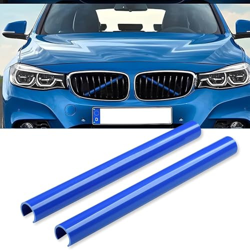 HAPPOW 2PCS Frontgrill Einsatz - Kühler Grill Zierleiste Kompatibel mit BMW F20 F21 F22 F23 F30 F31 F32 F33 F34 F36 G30 G32 G11 G12, Blau