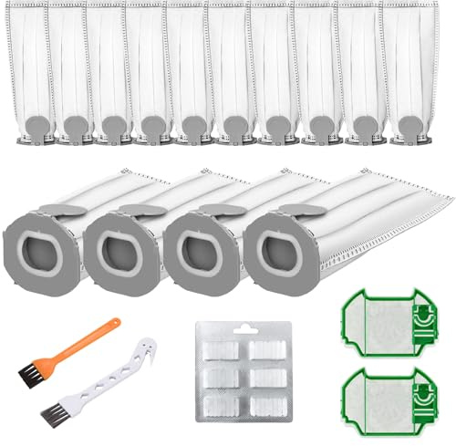 14 Pièces Sac Aspirateur pour Vorwerk Kobold VK7 FP7, Non-Tissé, Filtration Fine, Accessoire de Remplacement, pour Prolonger la Durée de Vie de L'aspirateur