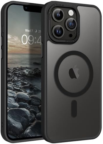 GaoBao für iPhone 13 Pro Hülle, Handyhülle iPhone 13 Pro [Kompatibel mit MagSafe] Durchscheinende Matte Magnetische Stoßfeste Anti-Fingerabdruck Hülle für i Phone 13 Pro 6.1 Case, Schwarz