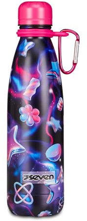 Seven Borraccia Termica, Rosso, 500 ml, Acciaio Inox, Bpa free, Tenuta stagna, Mantenimento temperatura caldo 12h reddo 24h, Riutilizzabile, Per bambini e ragazzi, Scuola, Sport, Viaggi