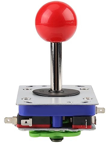 BAOFUYA 2, 4,8 Way Game Joystick with Strong Steel Shaft Classic Arcades Joystick Ball Cabinet Button Kit for Arcades Gaming