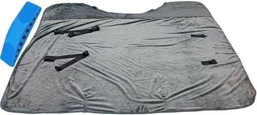 Verstellbare Winter Pferdedecke, Welches Fleece füR Pferde Komfort in Kalten Klimazonen(Grey,69In)