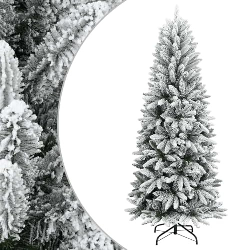 Genérico Árbol de Navidad Artificial con Nieve PVC y PE 120 cm, Arboles de Navidad Blanco,345188