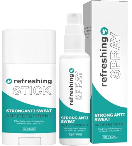 Antitranspirant Set - Antitranspirant Spray & Deo Stick - wirksamer Schutz gegen starkes Schwitzen, Verhindert Wirkungsvoll Gerüche, Anti Schweiß Deo Bei Hyperhidrose, Schwitzen Am Kopf, Hände