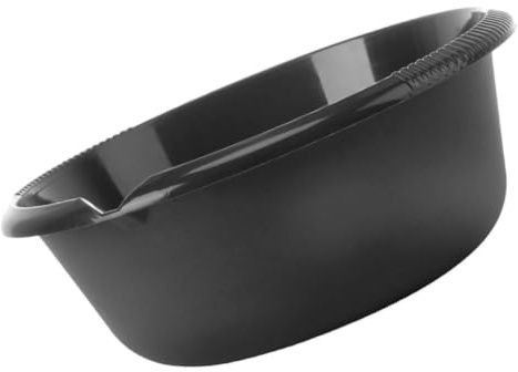 WRITWAA Lavabo Cuisine Portable en Plastique Noir 6,5l Design Compact, Facile à Ranger, pour Laver la Vaisselle Petits Objets Délicats