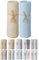 P'tit Basile - 2er Set, Doppelpack Jersey Spannbettlaken Baby, Spannbetttüch 100% Bio-Baumwolle - 70x140 cm Ecru/Blau - Ausziehbar mit elastisch Rundum- MARKENQUALITÄT ÖKOTEX