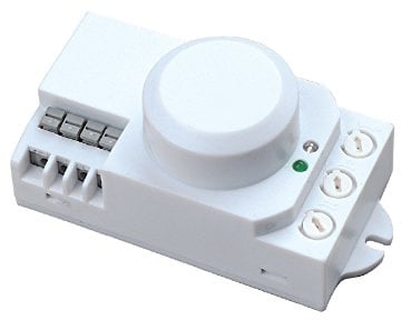 Microwelle Bewegungsmelder Bewegungssensor Mikrowellensensor Aufputz für Innenbeich 360° Arbeisfeld - bis 8m - LED geeignet