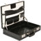 Tassia Professional Leather Expandable Executive Attache Case Briefcase - Business Briefcase - Black Briefcases with Combination Locks - Laptop Hand Luggage Pilot Case