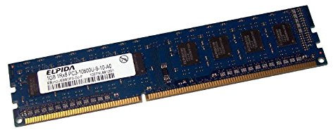 1 GB RAM PC escritorio Elpida ebj10ue8bdf0-dj-f DIMM DDR3 PC3 – 10600U 1333 mhz 1Rx8 CL9