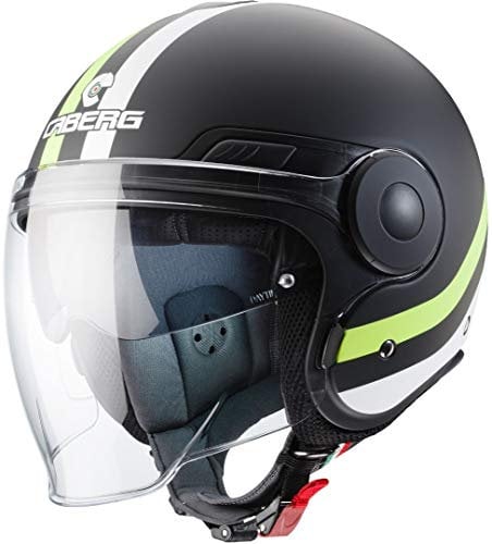 Caberg Uptown Helm Chrono Matt Schwarz/Weiß/Gelb Fluo XS