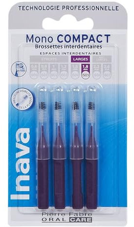 Inava - Brossettes Interdentaires 1.8mm Violet X4 Mono Compact Inava