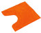 PANA Flauschiger WC Vorleger MIT Ausschnitt • Chenille Badematte in versch. Farben und Größen • Badteppich rutschfest & waschbar • 45 x 45 cm • Farbe: Orange