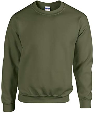 Gildan Adult 50/50.Crew Neck Sweatshirt/18000, Military Green, M, Green (military green), M