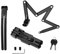 Surplex Candado de Bicicleta Plegable con Llaves y Montaje de Cerradura, Cerradura de Cadena portátil de aleación de Acero de Alta Resistencia Seguridad antirrobo Cerradura de Motocicleta Negro