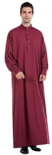 Muslimische Herren-Kleidung, strapazierfähiger Kaftan-Bademantel, Dubai, langes Kleid, ethnische Kleidung, 1 weicher Bademantel