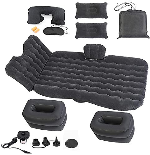 Icelus Auto Matratze SUV Luftmatratze with Luftpumpe 185 * 90 * 15 cm Aufblasbare Camping Kombi Luftbett für Auto Rücksitz Dickere Kofferraum Matratze Bett für Camping Outdoor Traveling