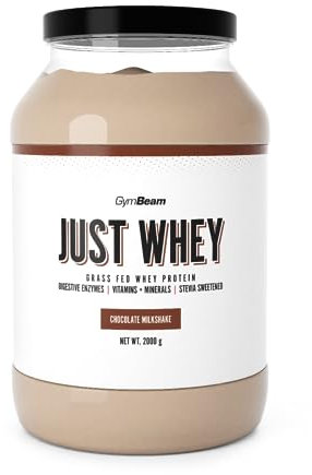 GymBeam Just Whey, Proteine in Polvere Multicomponente da Siero di Latte, Whey Protein, Concentrato e Idrolizzato, 22,4g Proteine per Dose (2000 g, Chocolate Milkshake)