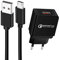 UNIDOPRO Quick Charge 3.0 Chargeur Secteur USB et 1M Câble Micro USB pour Blackview A60 A70 |Cubot Note 7 / Note 20 |Doogee X95 X96 N20 Pro | pour Wiko Y81 Y62 Y61 Y60 Y51 View4 Lite Android Phone